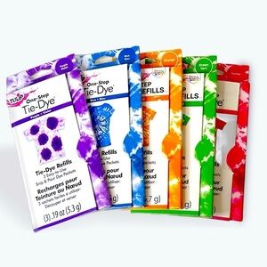Tie Dye color 5 boxes refills - 3 packs in 1 box powder Fabric Dye​​​​